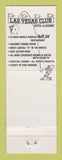 Matchbook Cover - Casino Las Vegas Club NV hotel