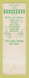 Matchbook Cover - Casino Binion's Horseshoe Las Vegas NV