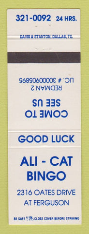Matchbook Cover - Ali Cat Bingo