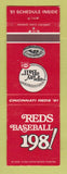 Matchbook Cover - Cincinnati Reds Baseball1981 Schedule OH