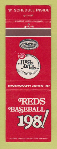 Matchbook Cover - Cincinnati Reds Baseball1981 Schedule OH