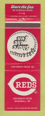 Matchbook Cover - Cincinnati Reds Baseball1982 Schedule OH
