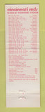 Matchbook Cover - Cincinnati Reds Baseball1982 Schedule OH