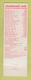 Matchbook Cover - Cincinnati Reds Baseball1983 Schedule OH