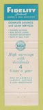 Matchbook Cover - Fidelity Federal Savings Glendale CA