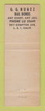 Matchbook Cover - GG Nunez Bail Bonds Compton CA