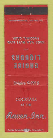 Matchbook Cover - Raven Inn Pacoima CA WEAR