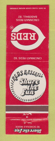 Matchbook Cover - Cincinnati Reds Baseball1982 Schedule OH