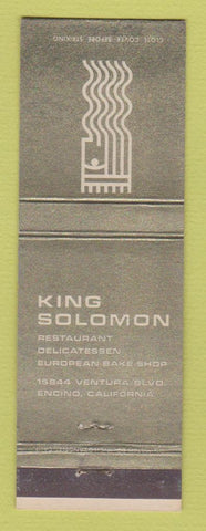 Matchbook Cover - King Solomon Restaurant Encino CA