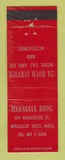 Matchbook Cover - Mobil oil gas Medaglia Bros Wellesley Hills MA LAMINATED