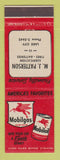 Matchbook Cover - Mobil oil gas MJ Patterson Lake City
