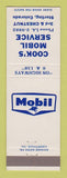 Matchbook Cover - Mobil oil gas Cook's Sterling Colorado