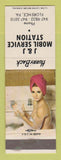 Matchbook Cover - Mobil oil gas J&J Florence PA pinup
