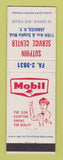 Matchbook Cover - Mobil oil gas Sutphin Jamaica NY