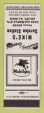 Matchbook Cover - Mobil oil gas Mike's Joliet IL WHITE