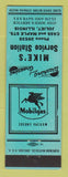 Matchbook Cover - Mobil oil gas Mike's Joliet IL TEAL