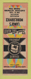Matchbook Cover - Mobil oil gas Lange's Cheyenne WY LAMINATED