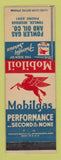 Matchbook Cover - Mobil oil gas Fowler MI LAMINATED