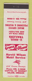 Matchbook Cover - Mobil oil gas Harold Wilson Salem OR