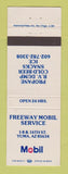 Matchbook Cover - Mobil oil gas Freeway Yuma AZ