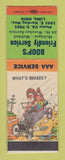 Matchbook Cover - Mobil oil gas Boop's Lima OH hillbilly LAMINATED