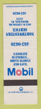Matchbook Cover - Mobil oil gas Northwestern Service Milwaukee WI