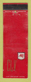 Matchbook Cover - Mobil oil gas Monogram CLV Cheyenne WY WEAR LAMINATED