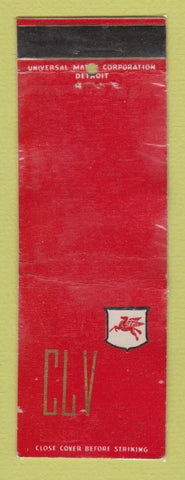 Matchbook Cover - Mobil oil gas Monogram CLV Cheyenne WY WEAR LAMINATED