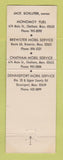 Matchbook Cover - Mobil oil gas Jack Schulter Chatham MA Brewester Dennisport