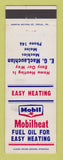 Matchbook Cover - Mobil oil gas Heating EG MacLauchlan Machias ME WEAR
