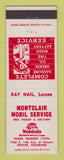 Matchbook Cover - Mobil oil gas Montclair Denver Colorado LAMINATED