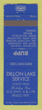 Matchbook Cover - Mobil oil gas Dillon Lake Frisco Colorado WEAR