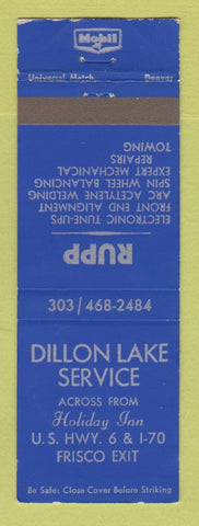 Matchbook Cover - Mobil oil gas Dillon Lake Frisco Colorado WEAR