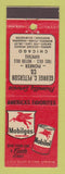 Matchbook Cover - Mobil oil gas George Pterson Chicago IL Aurora Fox Lake Joliet