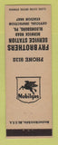 Matchbook Cover - Mobil oil gas Fry Brothers Bloomsburg PA LAMINATED