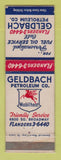 Matchbook Cover - Mobil oil gas Geldbach  LAMINATED