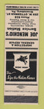 Matchbook Cover - Mobil oil gas Joe Menchio's Greensburg PA WHITE LAMINATED