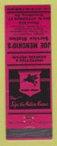 Matchbook Cover - Mobil oil gas Joe Menchio's Greensburg PA RED LAMINATED