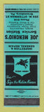 Matchbook Cover - Mobil oil gas Joe Menchio's Greensburg PA TEAL LAMINATED