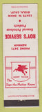 Matchbook Cover - Mobil oil gas Roy's Biola CA