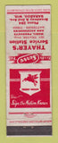 Matchbook Cover - Mobil oil gas Thayer's Baraboo WI WORN LAMINATED
