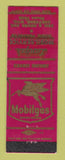 Matchbook Cover - Mobil oil gas Lange's Cheyenne WY WEAR LAMINATED