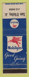 Matchbook Cover - Mobil oil gas Sam O'Kelley WEAR LAMINATED