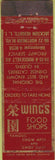 Matchbook Cover - Wing's Chinese Food Jackson Heights LI NY Midget