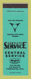 Matchbook Cover - Mobil oil gas Central Service Torrington WY Dodge Trucks TEAL