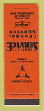 Matchbook Cover Mobil oil gas Central Service Torrington WY Dodge Trucks ORANGE