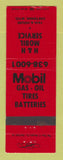 Matchbook Cover - Mobil oil gas H&H Cheyenne WY