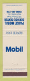 Matchbook Cover - Mobil oil gas Paige High Point NC