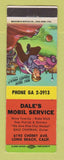 Matchbook Cover - Mobil oil gas Dale's Long Beach CA