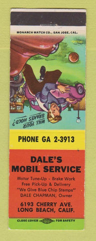 Matchbook Cover - Mobil oil gas Dale's Long Beach CA